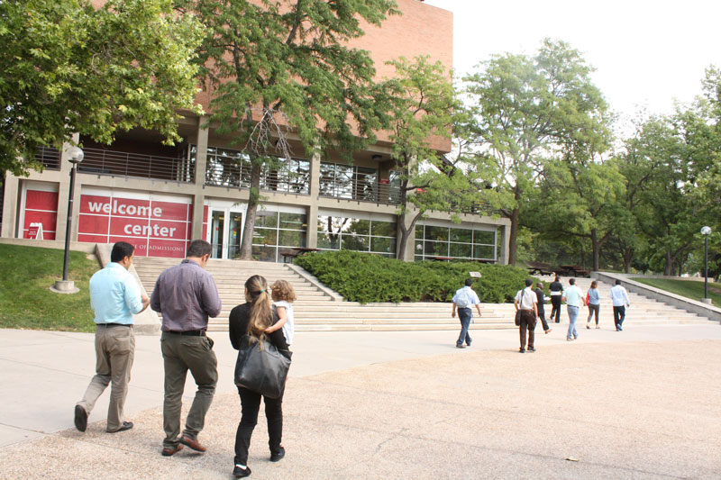 Adults from NAAN walking at the University of Utah