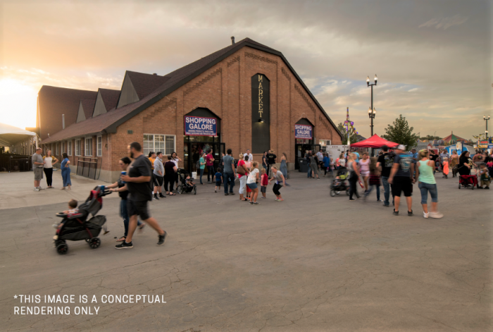 A conceptual rendering of the Public Market at the State Fairpark.